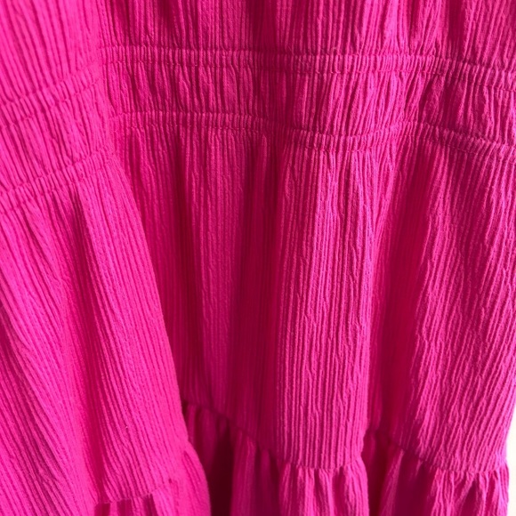 EUC like new girls youth size 14/16 vibrant pink Tiered Smocked Maxi Dress. - Picture 9 of 10